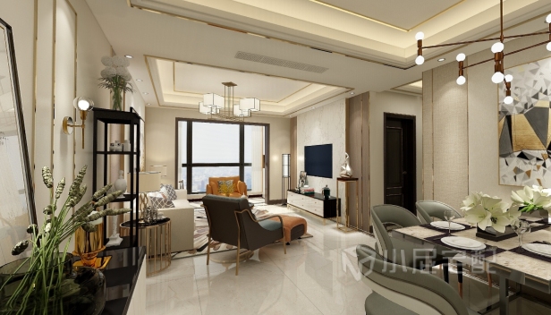 110㎡/三室兩廳兩衛(wèi)/現(xiàn)代